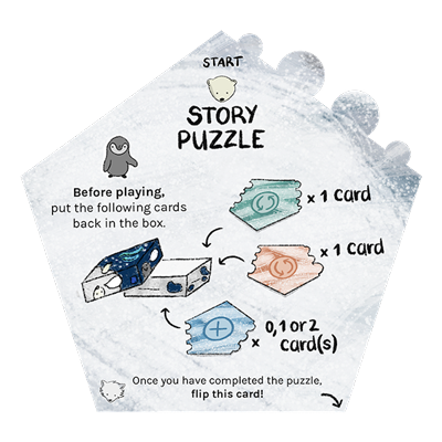 start card - instruction on what card to put back in the box before playing.